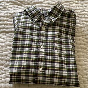L.L Bean Signature Slim Fit Plaid Long Sleeve Casual Button Down Men's medium